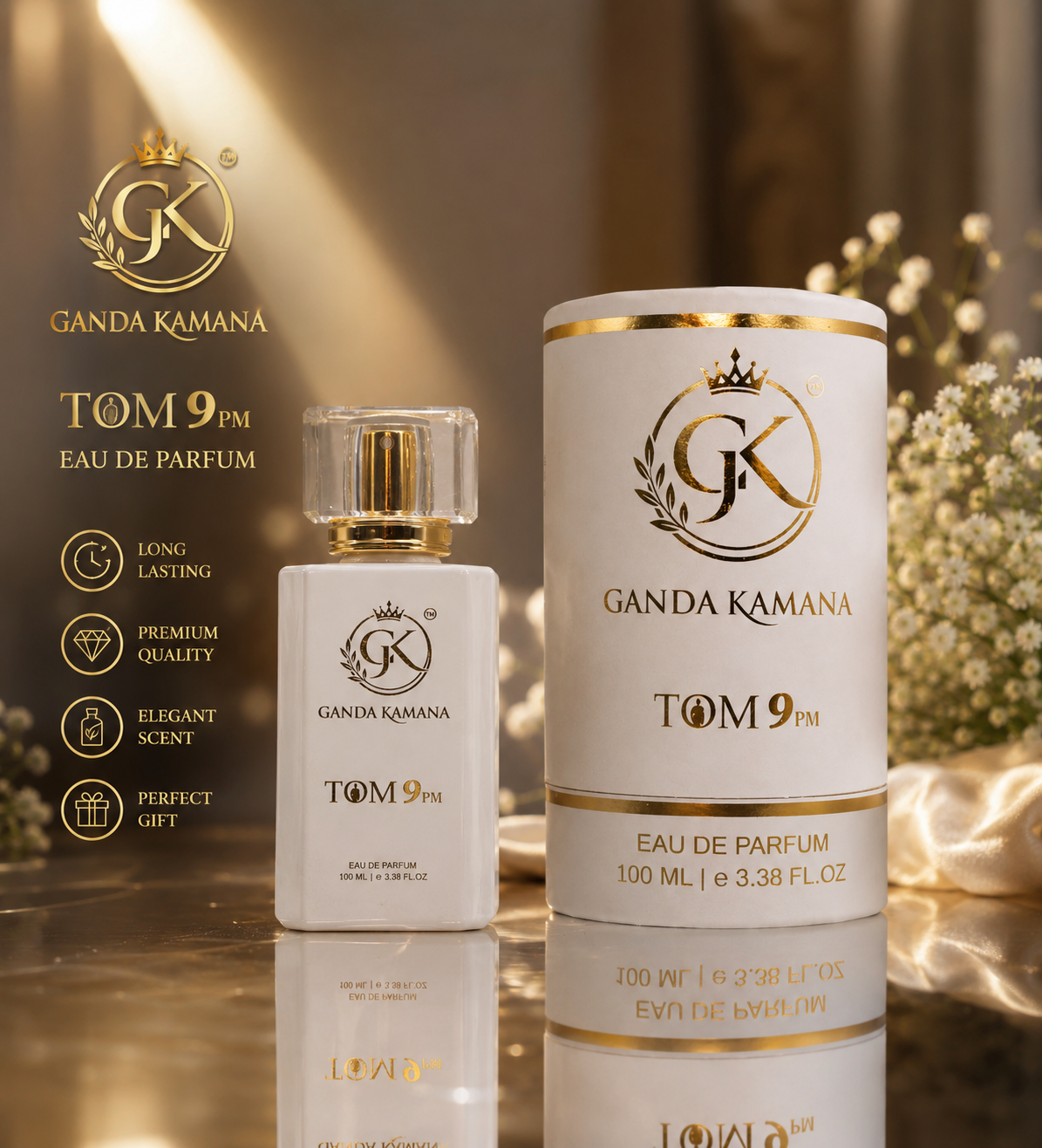Tom  9 Pm Luxury Eau De Parfum For Men